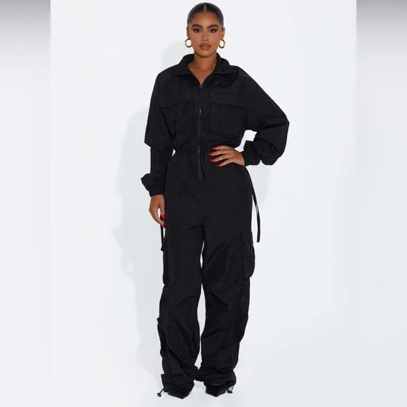 Naked Wardrobe The Windbreaker Cargo Jumpsuit - Picture 5 of 15